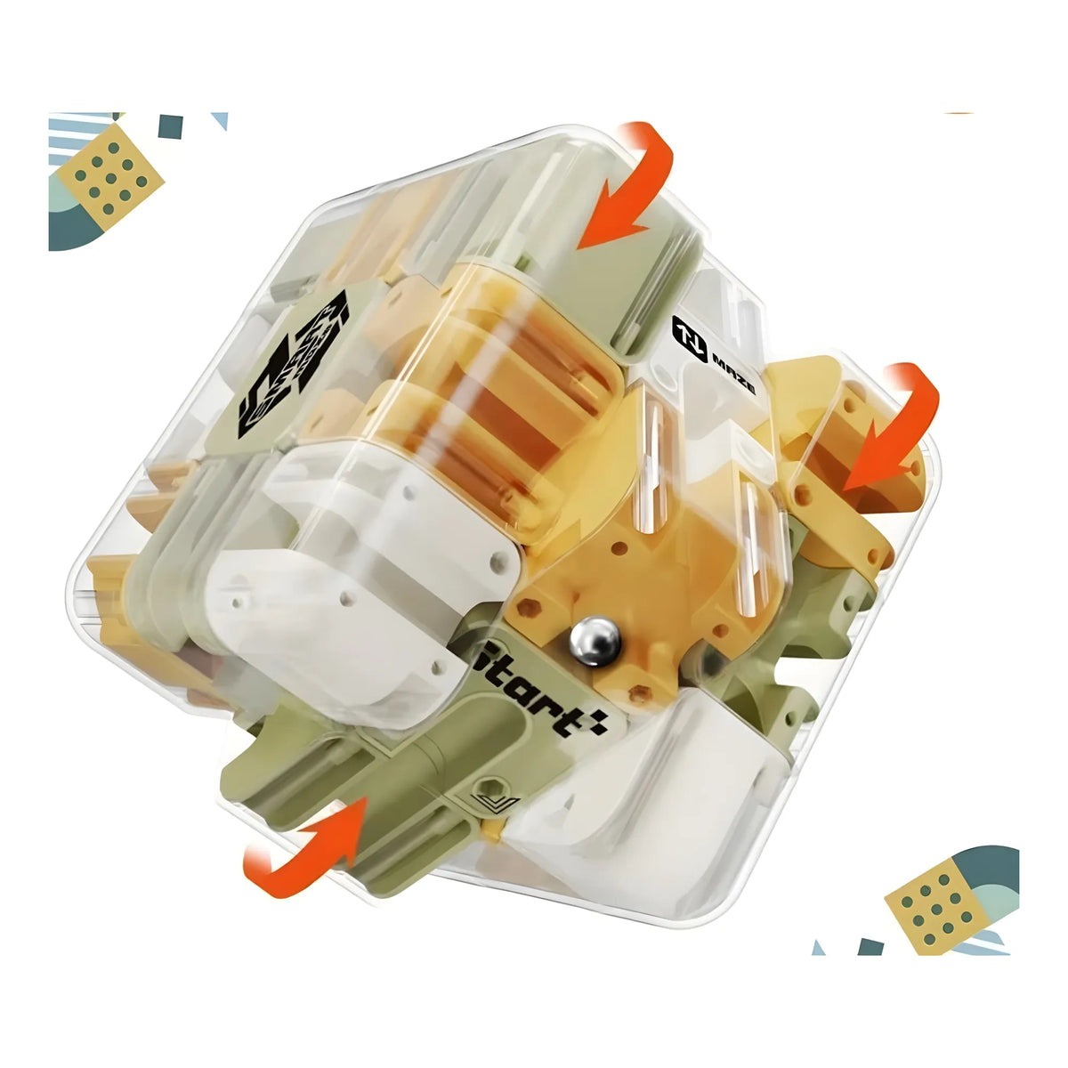 Plastic Ball Rolling Cube (Multicolor)