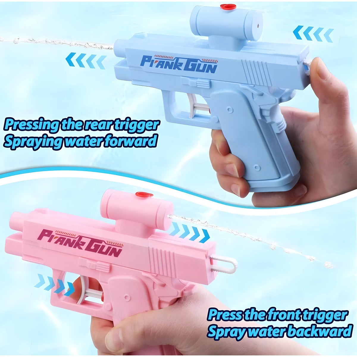 Plastic Prank Water Gun Toy (Multicolor)