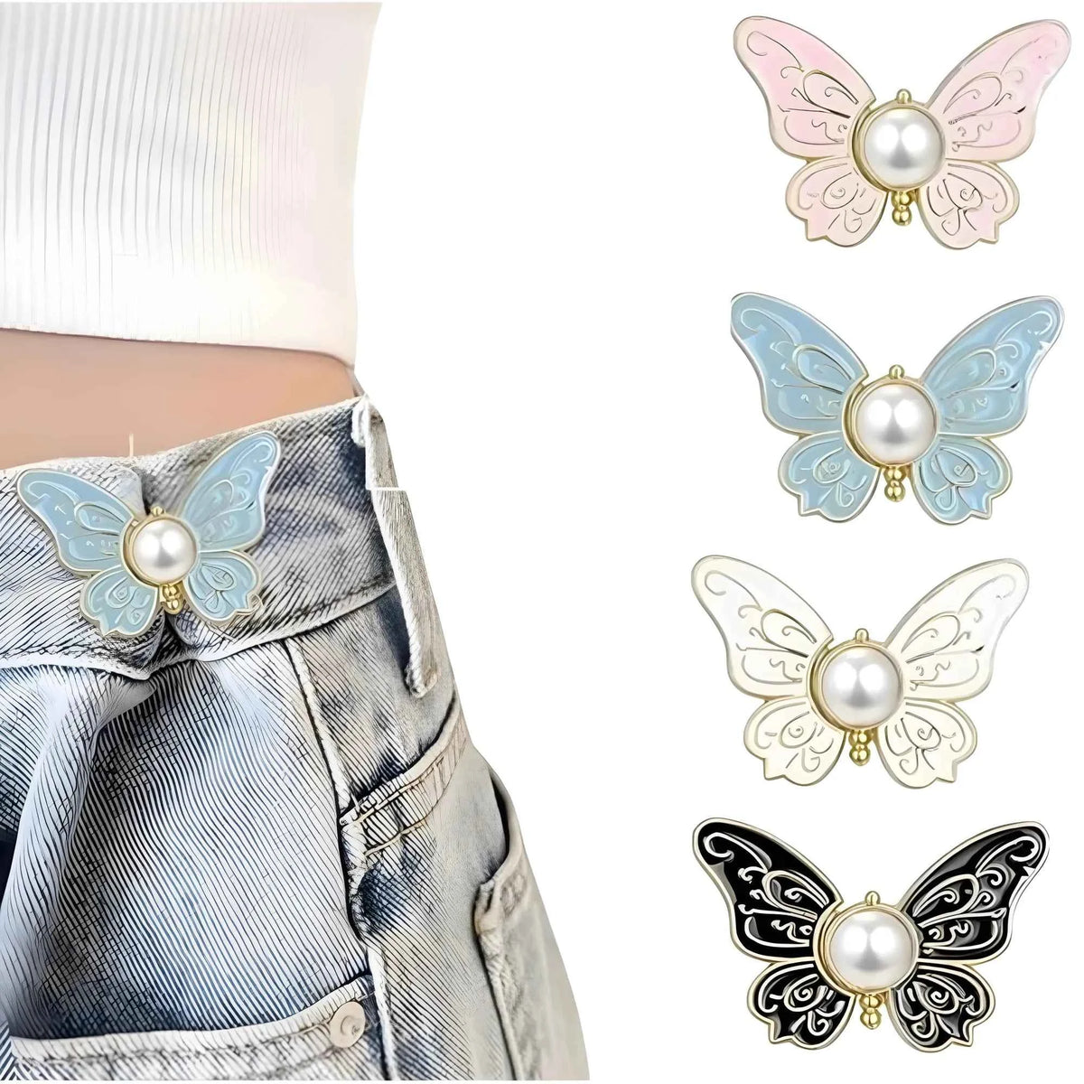 Nivara Jeans Clip Butterfly Pack of 3