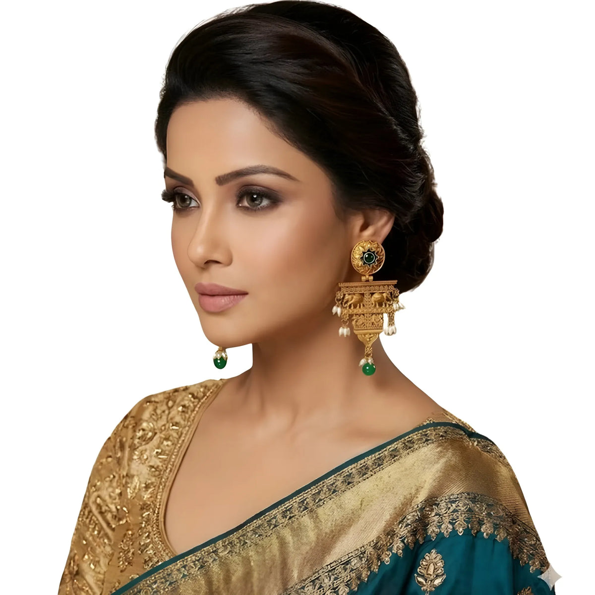 Women's Zinc Alloy Gold Plated Chandelier Earrings (Multicolor)