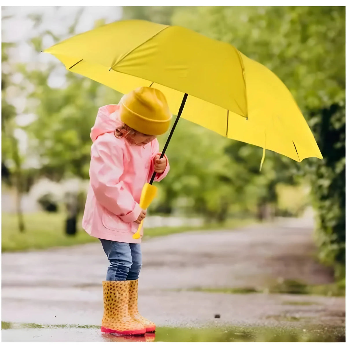 Banana Umbrella – Compact Foldable Umbrella with Banana-Shaped Case (Color: Assorted )