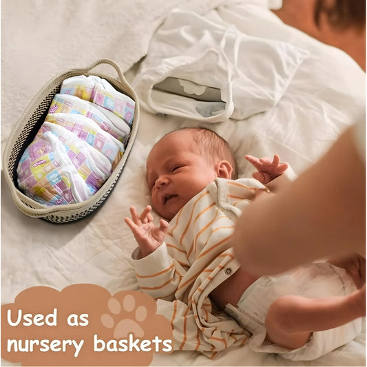 Cotton Pack Of_1 Baby Basket 15x6 Inch Storage Basket For Clothes (Brown)