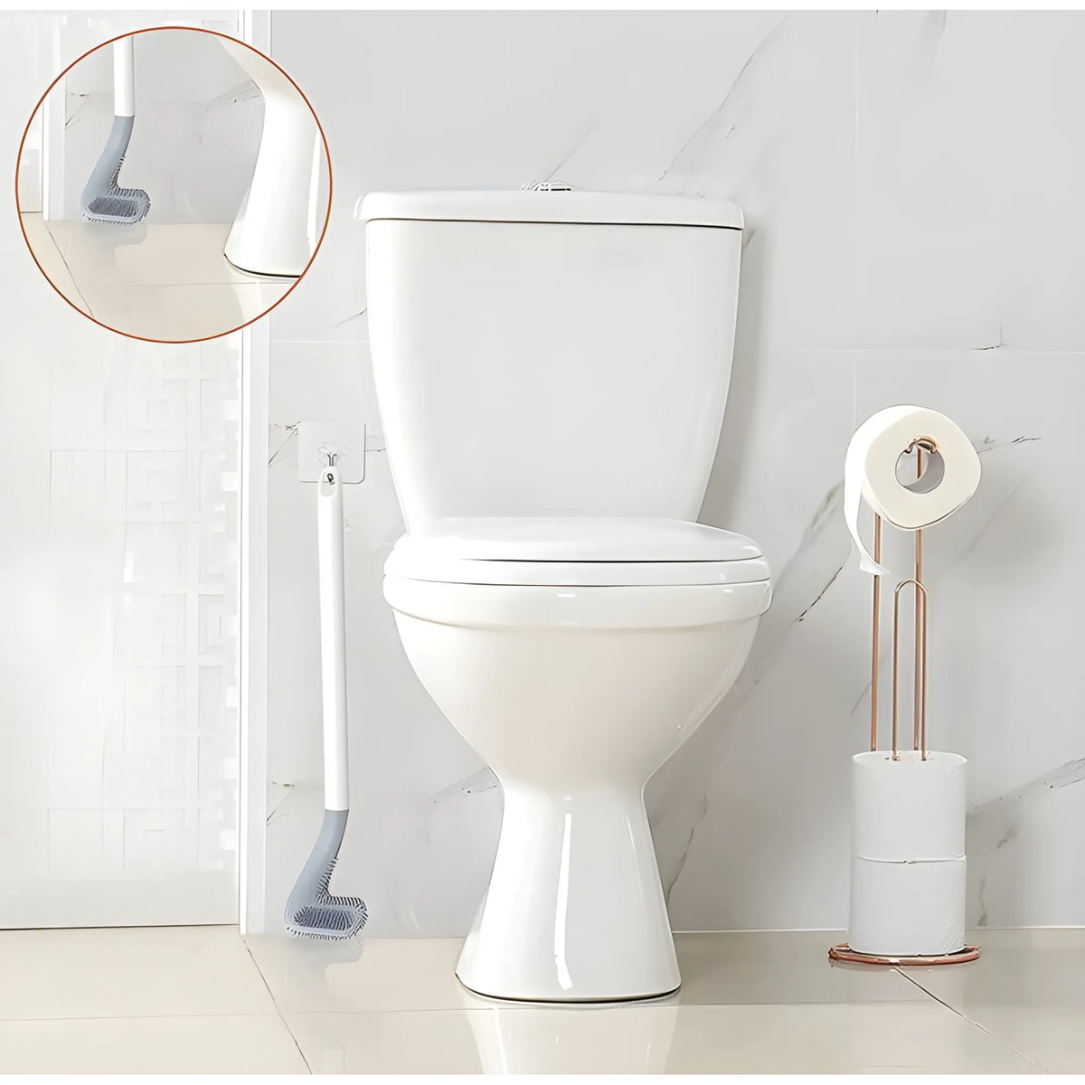 Plastic Golf Toilet Brush (White)