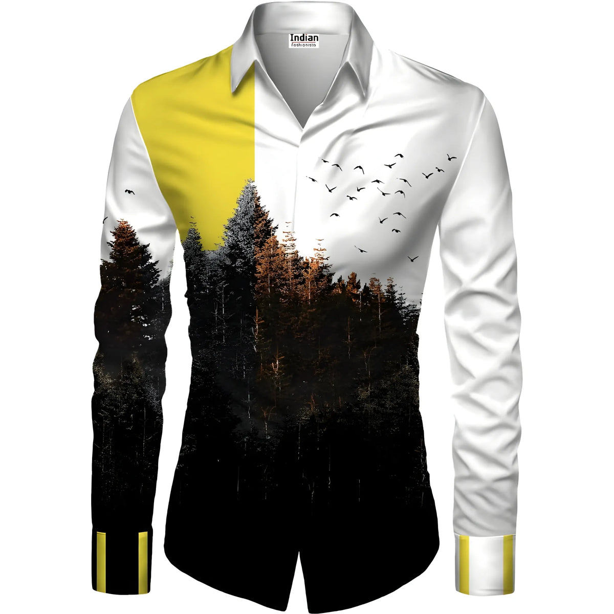 Men's Casual Floral Printed Cotton Blend Unstitched Shirt Fabric 1.6 Mtrs (Multicolor)