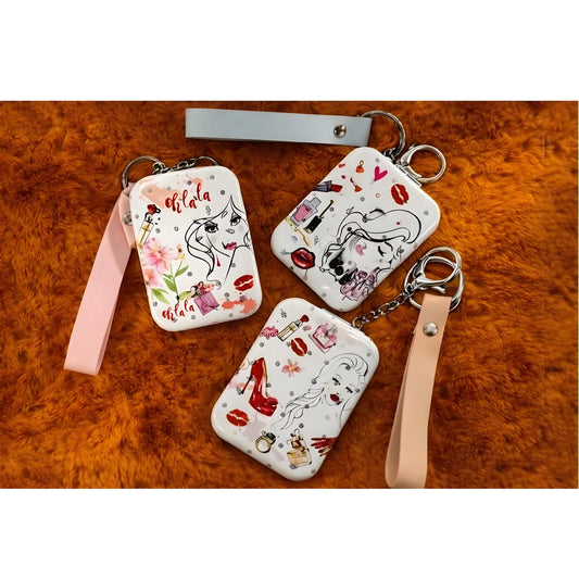 Metal Rectangle Size Pocket Mirror (Multicolor)