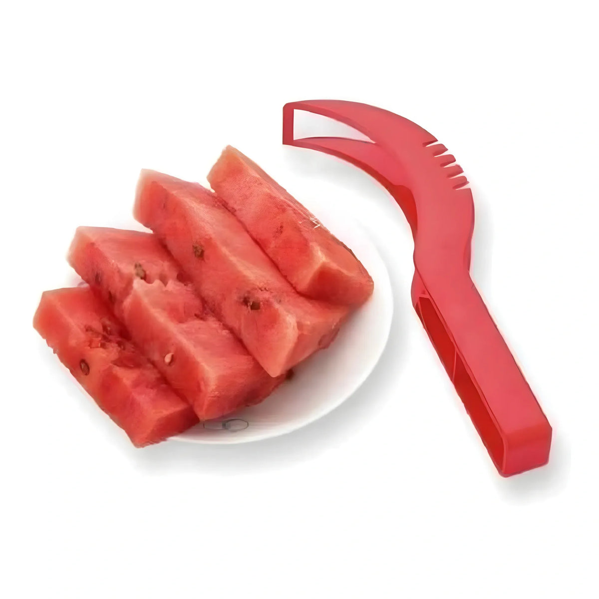 Pack Of 3_Plastic Handle Watermelon Cutter Knife (Color: Assorted )