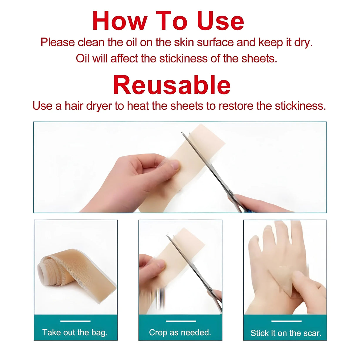 Silicone Scar Tape (Beige)