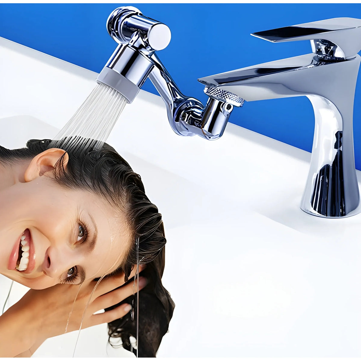 '- 1080 Degree Rotate Faucet (Silver)