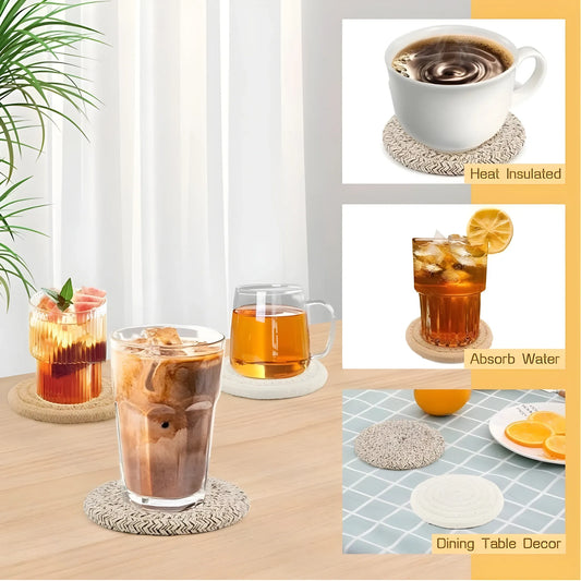Cotton Rope Drink Coasters 6 Pcs Set (Mix)