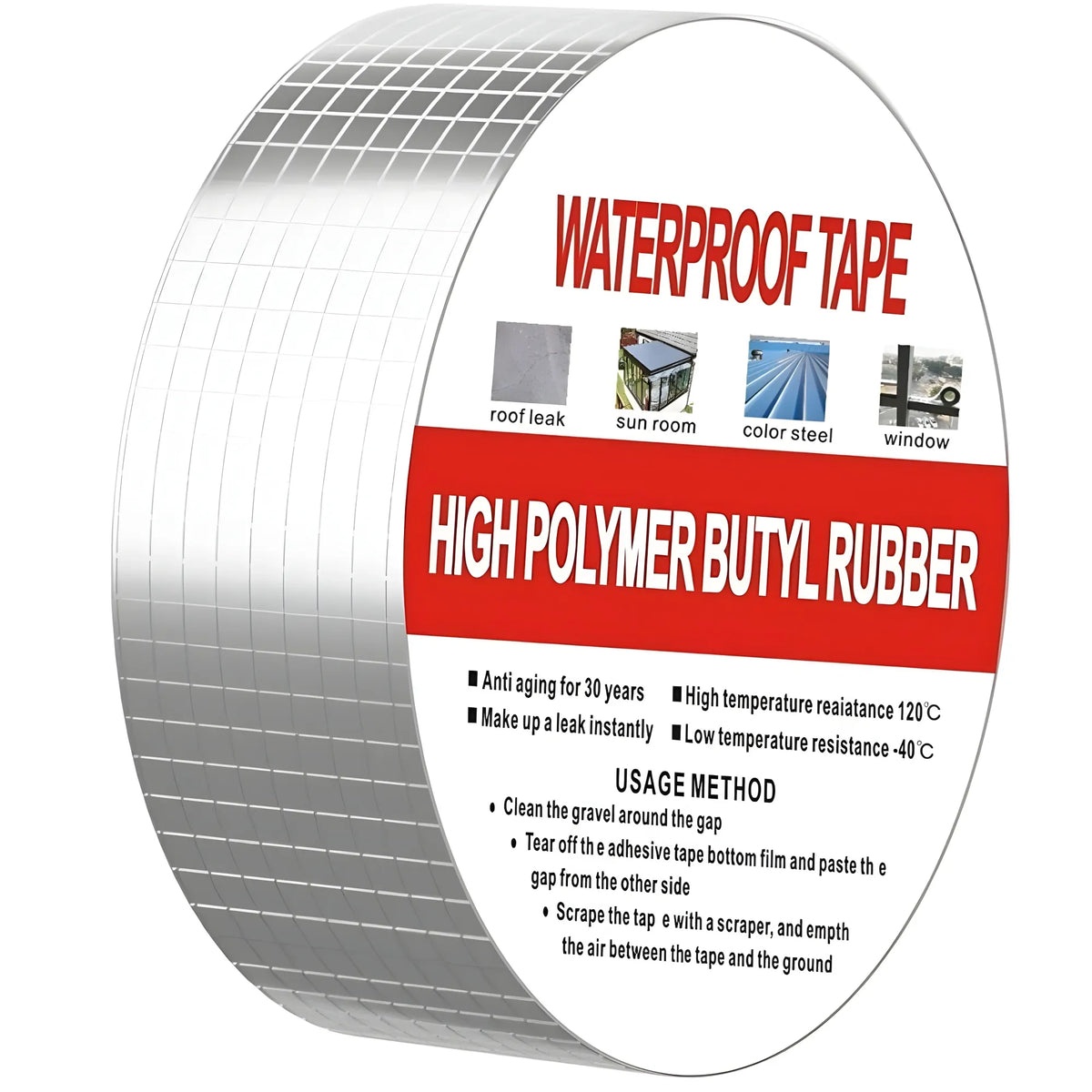 Aluminium Waterproof Foil Tape (2 Inch) (Silver)