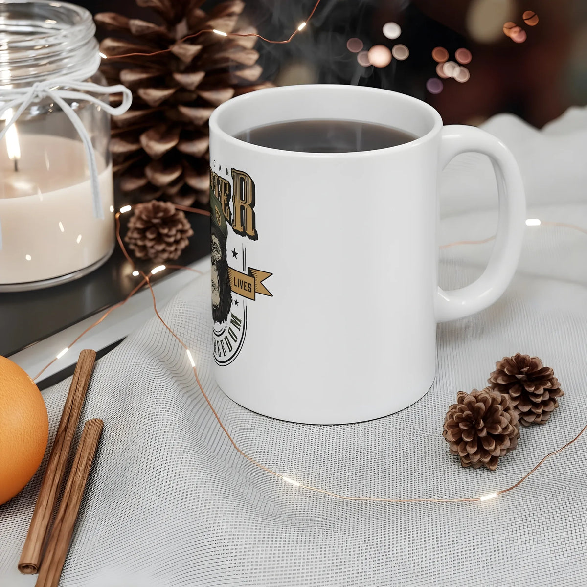 Ceramic Gorila Desing Printed Coffee Mug (Color: White, Capacity:330ml)
