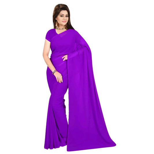 Sohana Georgette Plain Saree With Blouse