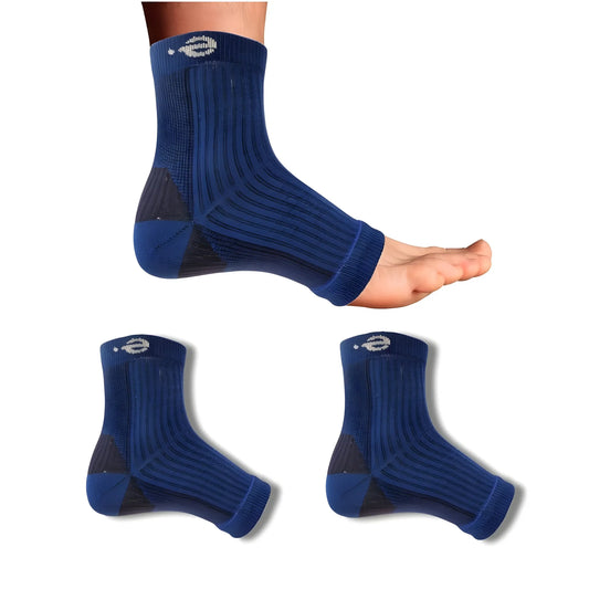 3_Pair Set Unisex Casual Cotton Printed Ankle Length Support Socks (Multicolor)