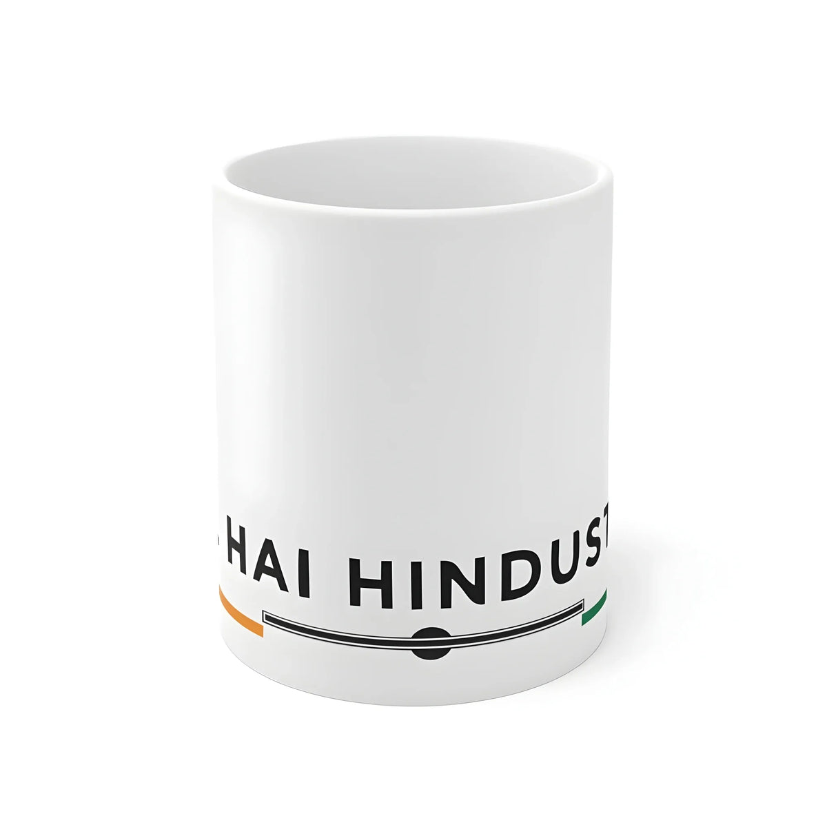 Ceramic Dil Se Hindustani Printed Coffee Mug (Color: White, Capacity:330ml)
