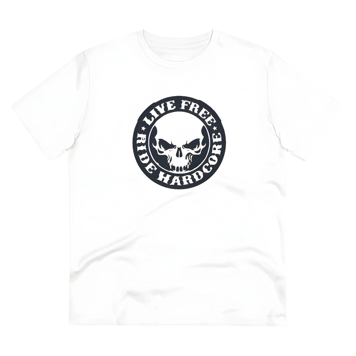 Men's PC Cotton Bike Ride Design Printed T Shirt (Color: White, Thread Count: 180GSM)