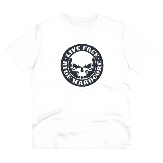 Men's PC Cotton Bike Ride Design Printed T Shirt (Color: White, Thread Count: 180GSM)