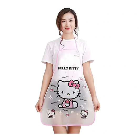Pack of 2_Printed Waterproof Kitchen Apron with Pockets for kids– (Color: Assorted )