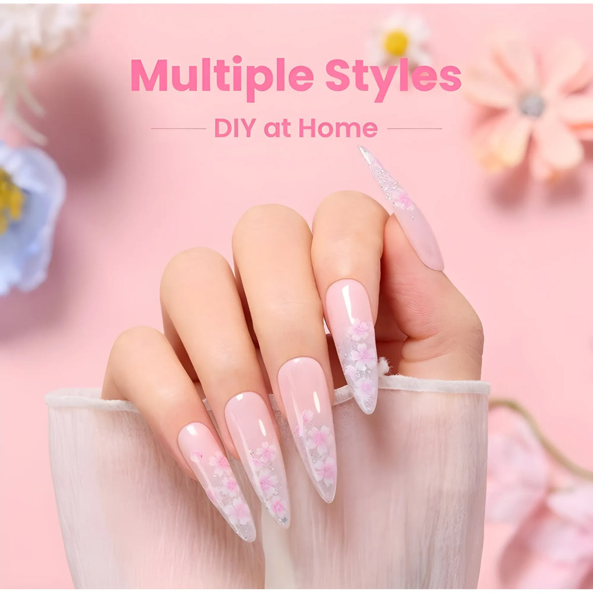 Plastic Nail Art Stickers (Multicolor)