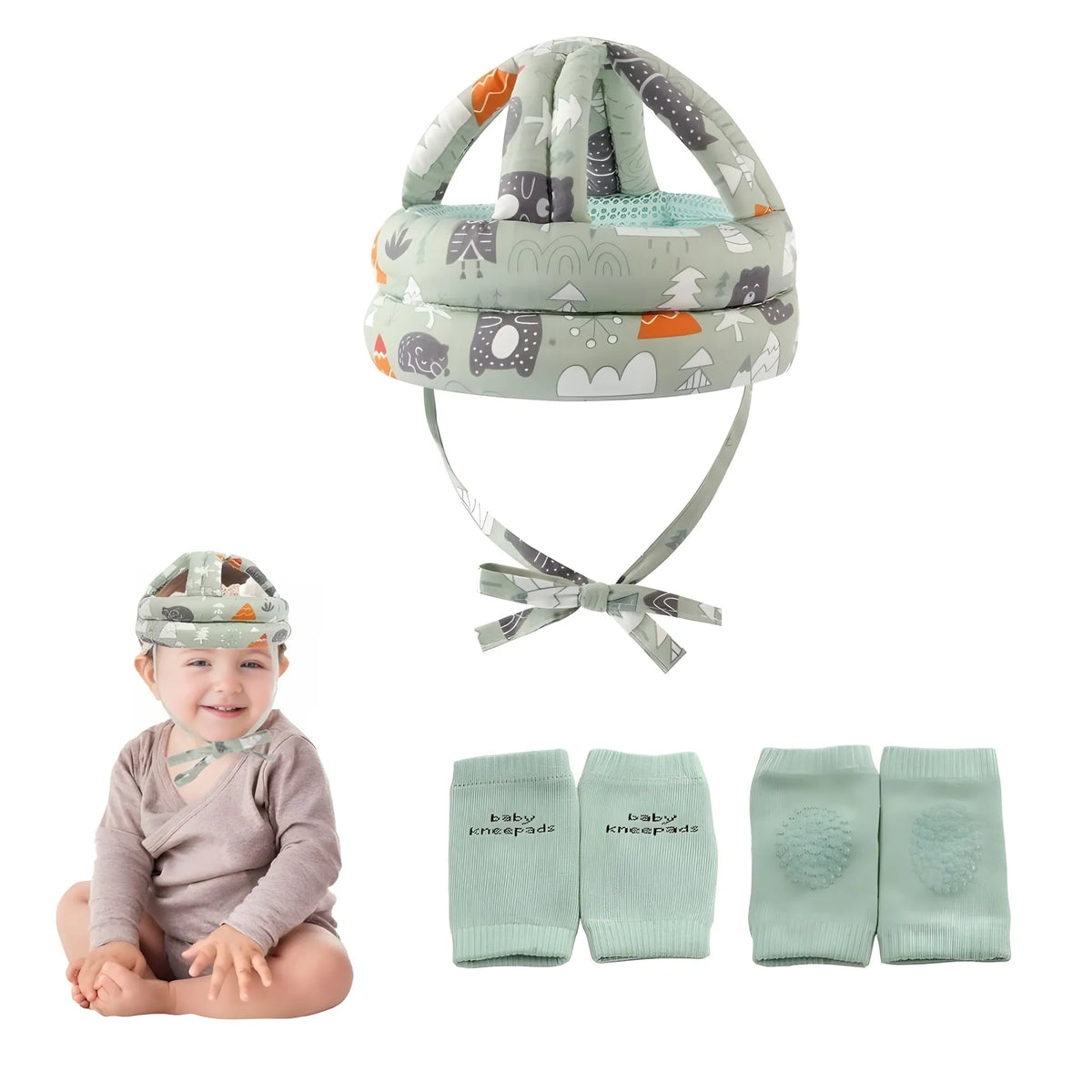 Baby Safety Helmet (Green)