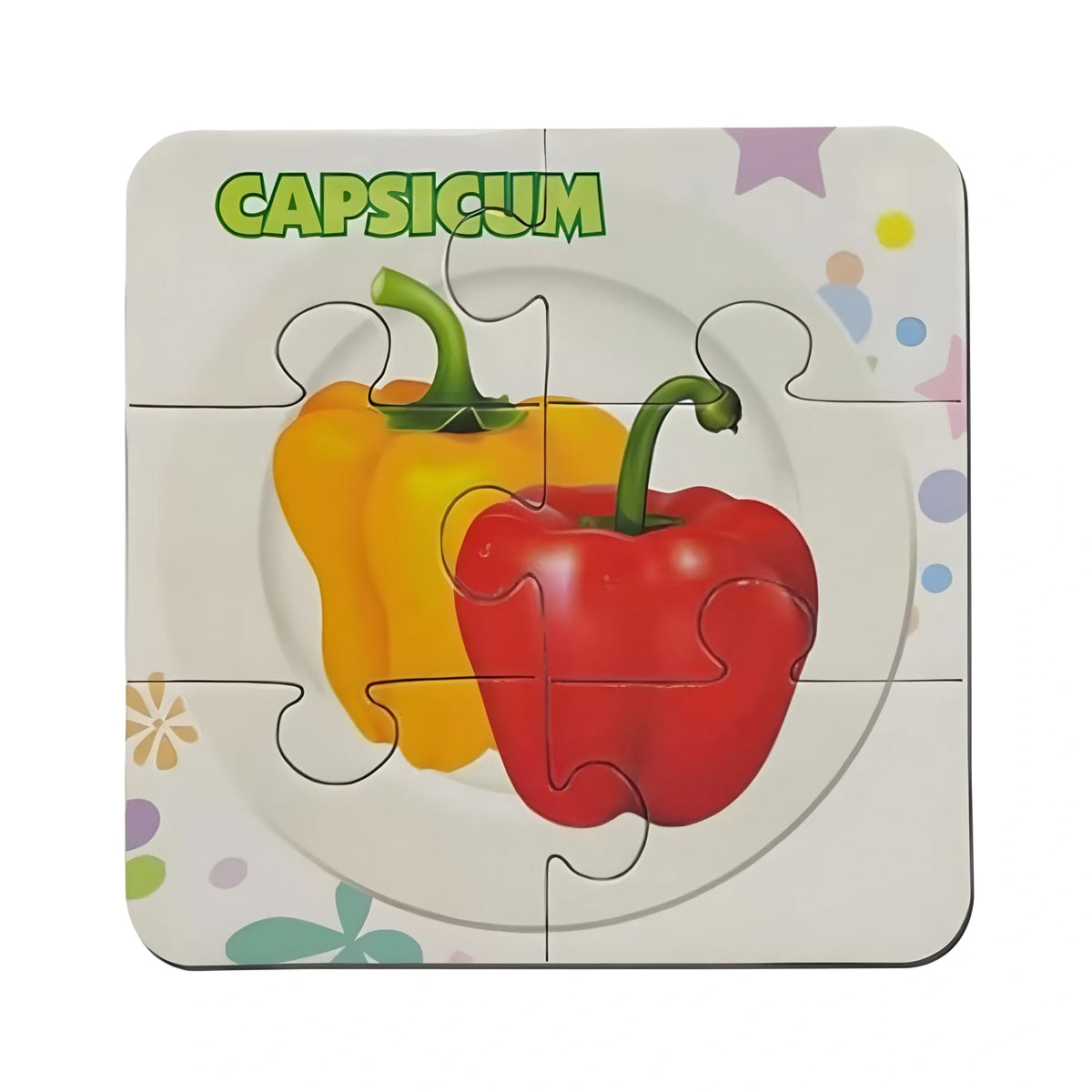 4_Pcs Set Vegetable Puzzles | Cardboard | Educational Toys | 3+ Years
