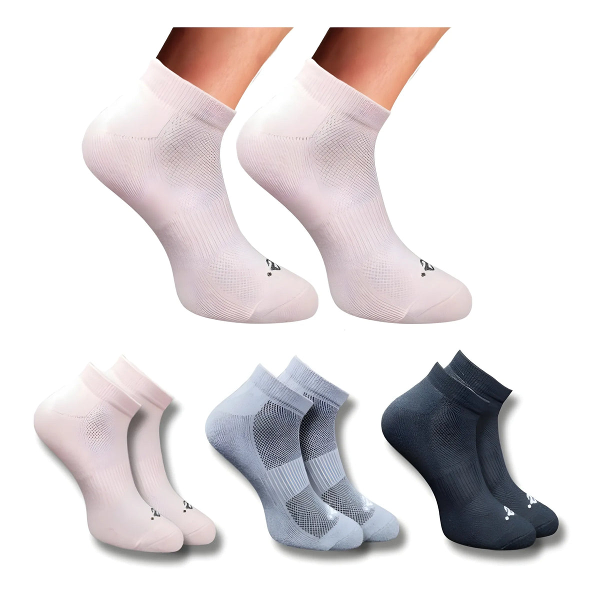 3_Pair Set Unisex Casual Cotton Printed Low Cut Socks (Multicolor)