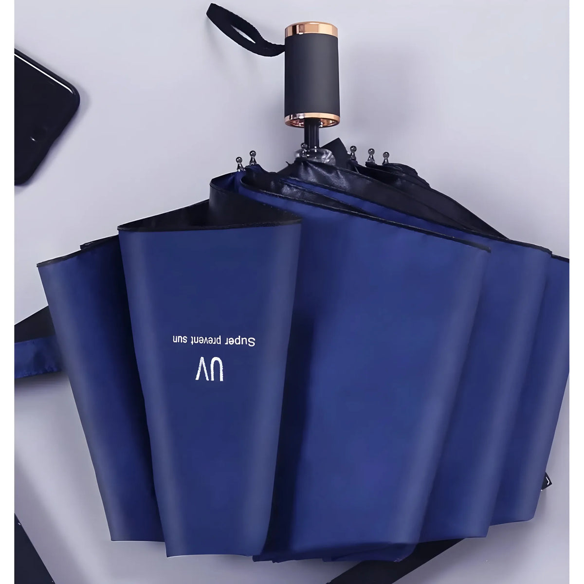 Auto Open Close UV Umbrella (Blue)