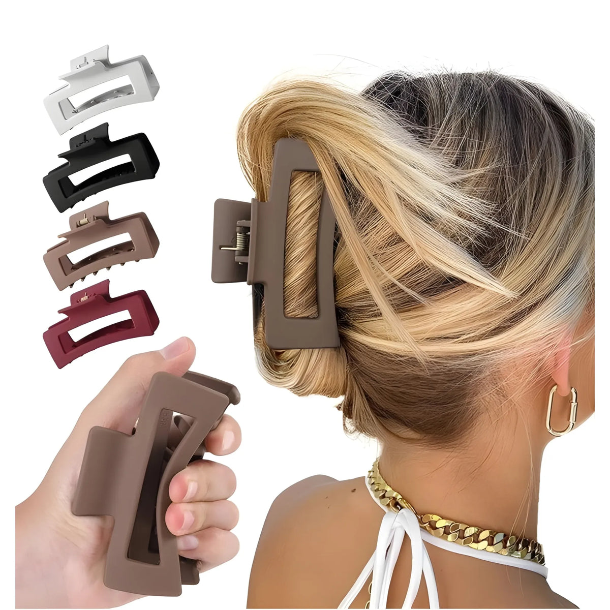 Soft Silicone Hair Claw Clips (Multicolor)