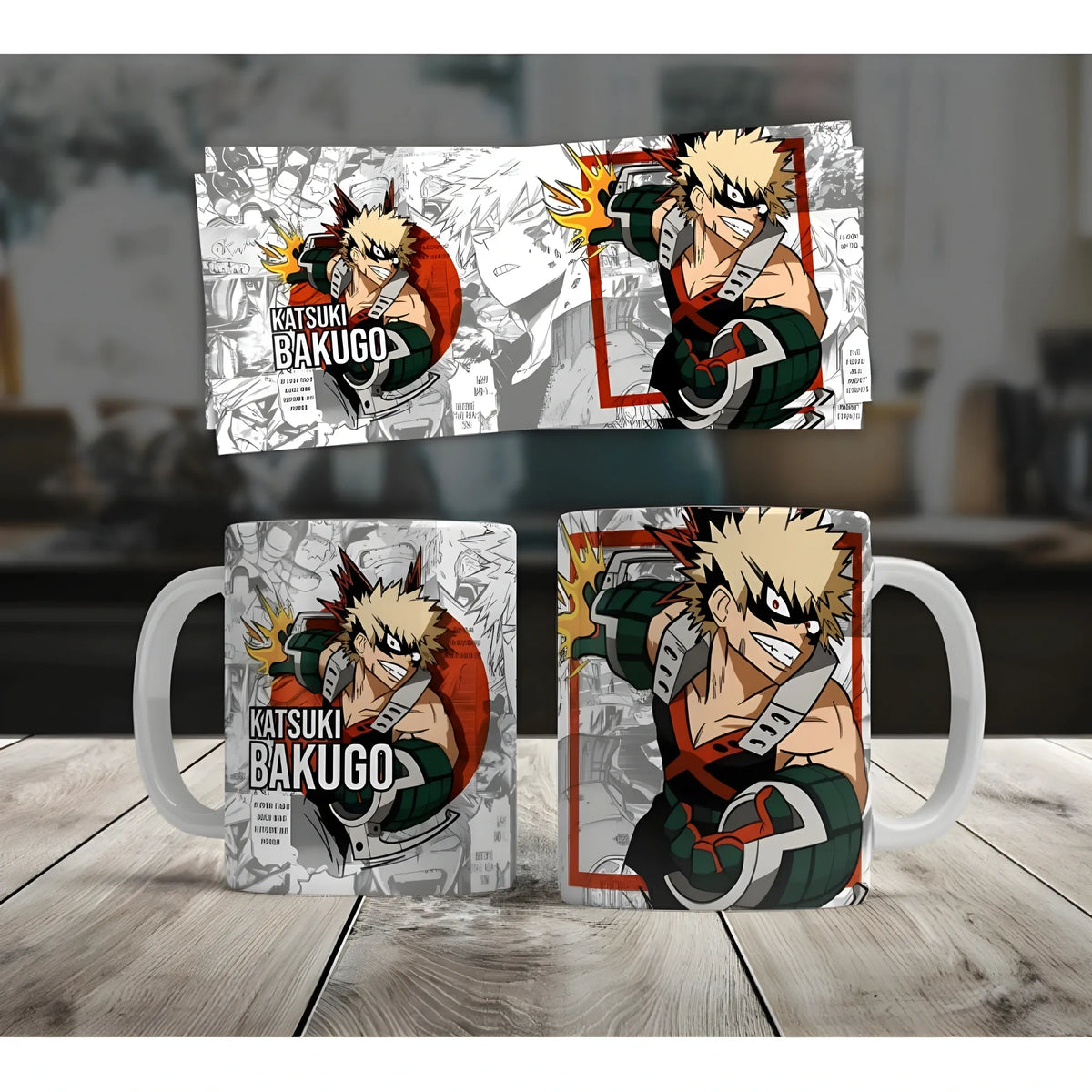 Anime Katsuki Bakugo Ceramic Printed Coffee Mug (White)