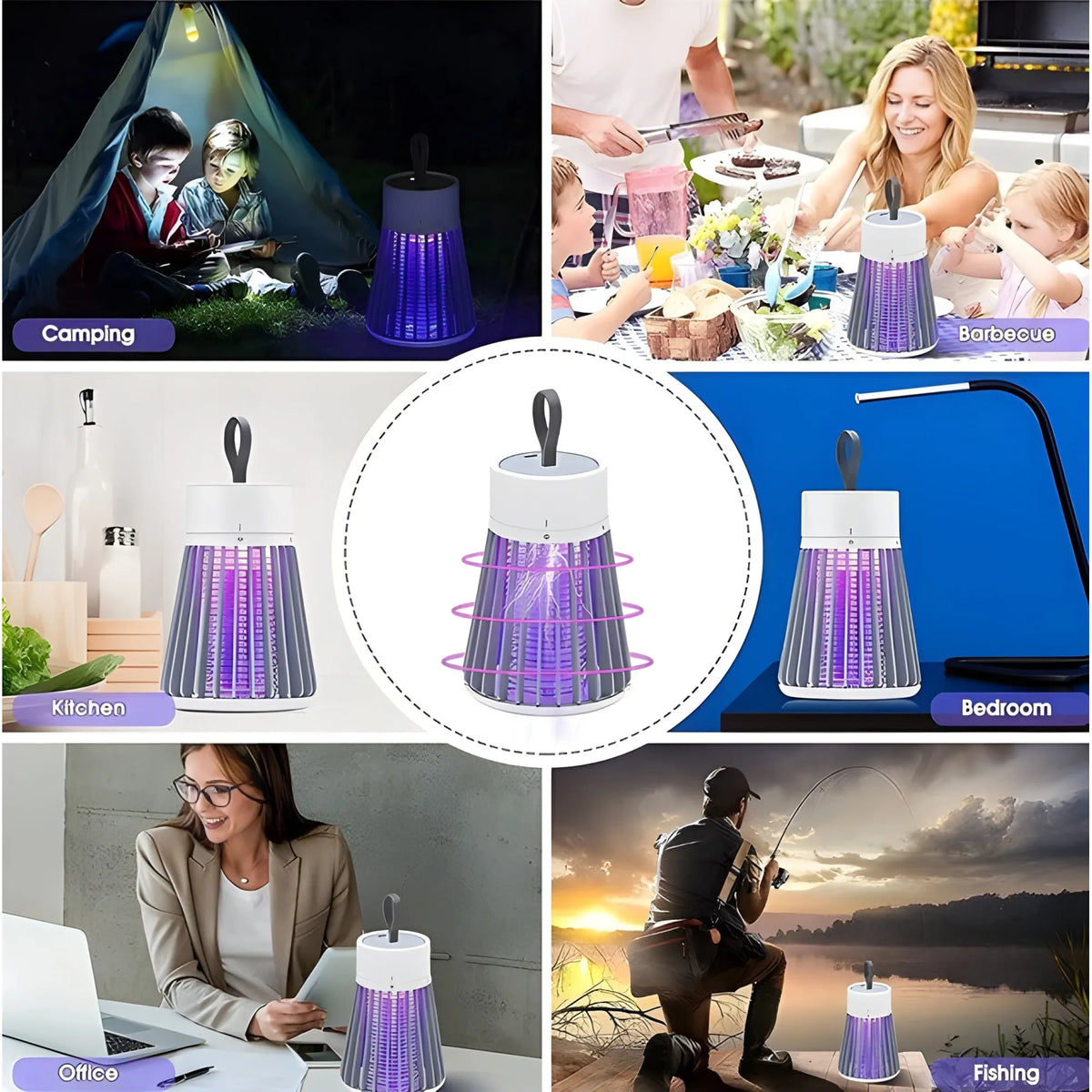 Plastic Mosquito Lamp (White)