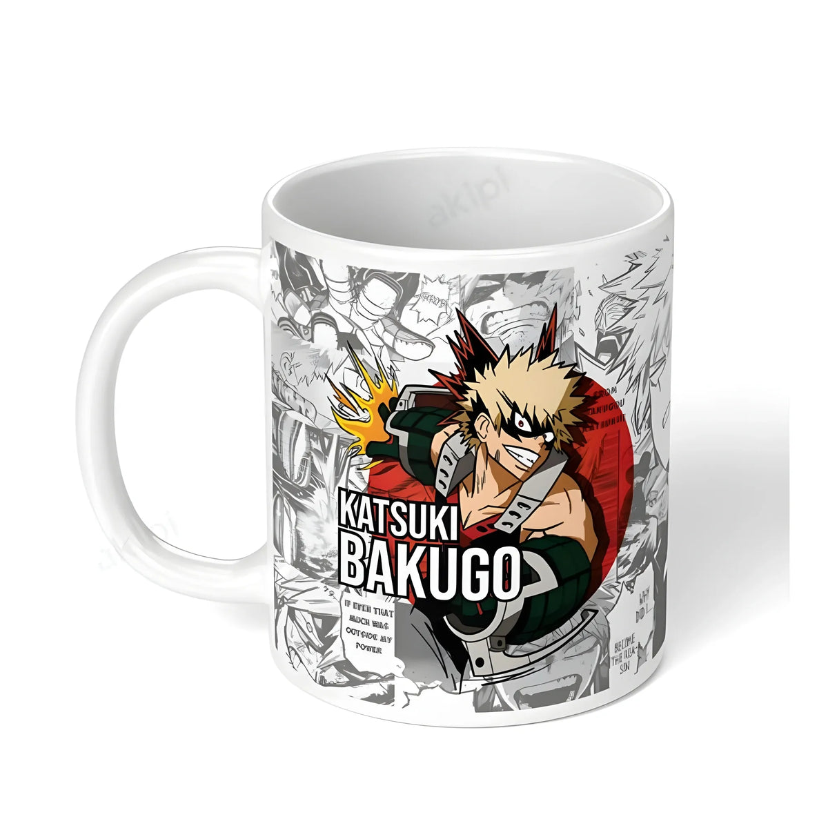 Anime Katsuki Bakugo Ceramic Printed Coffee Mug (White)