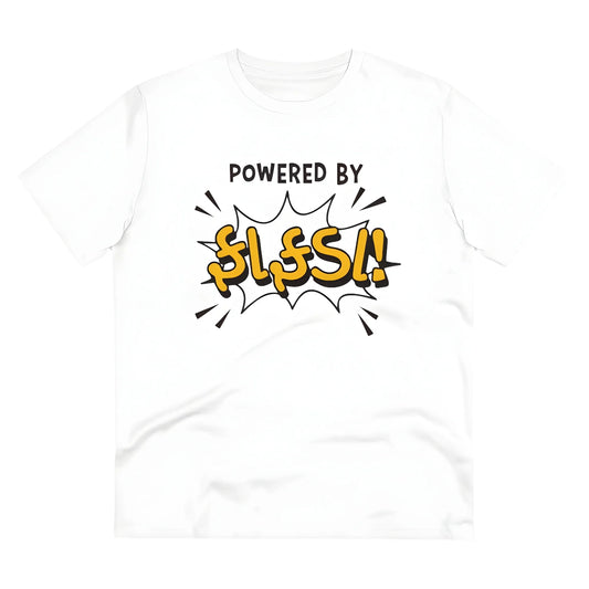Men's PC Cotton Powered Bt Fafda Printed T Shirt (Color: White, Thread Count: 180GSM)