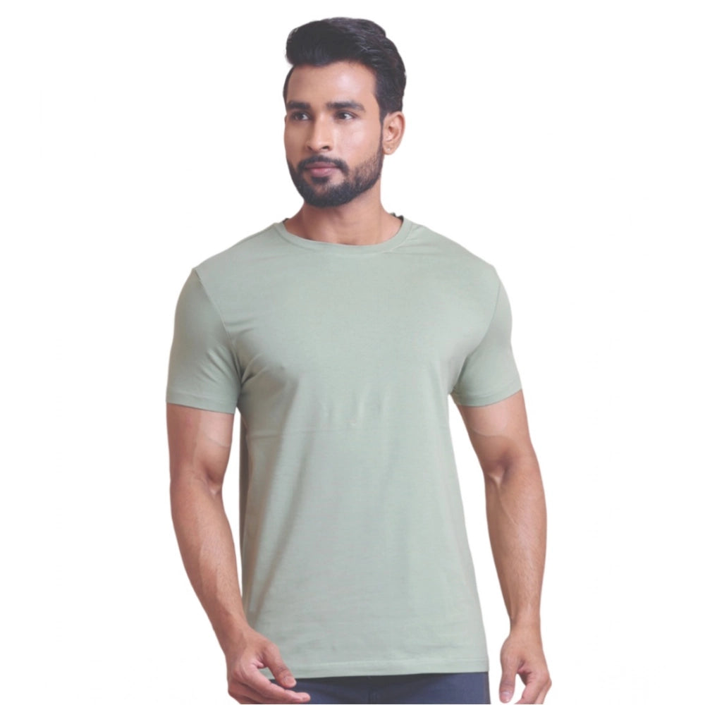 Men's Casual Cotton Solid Half Sleeve Round Neck T Shirt (newsage) | Men Signature Collection