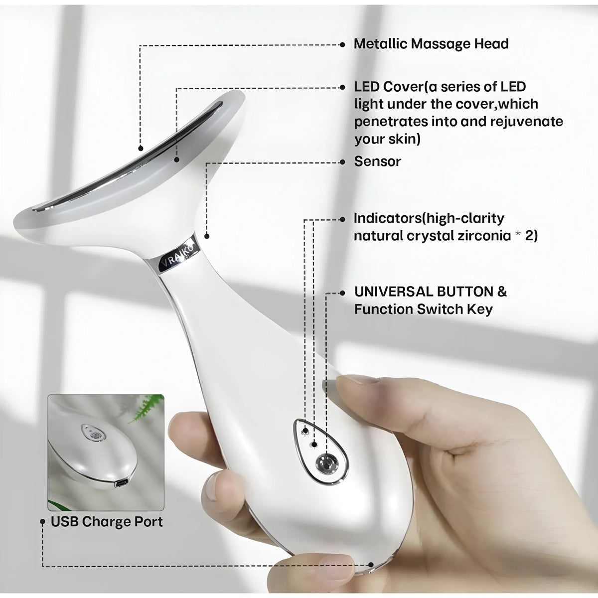 Neck Face Firming Wrinkle Removal Tool (Grey)