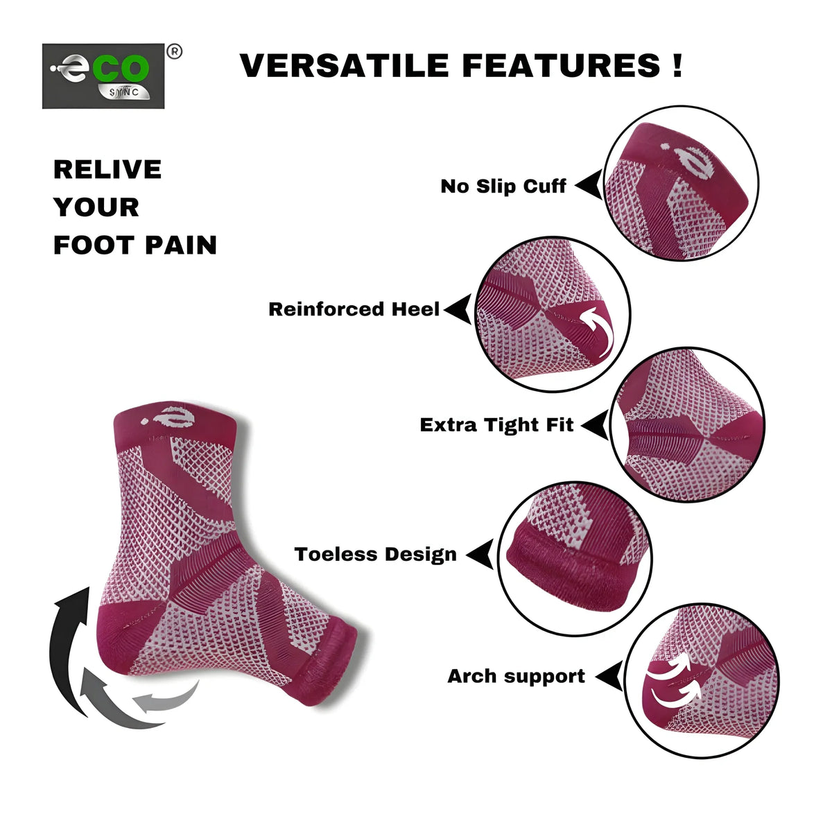 3_Pair Set Unisex Casual Cotton Printed Ankle Length Support Socks (Multicolor)