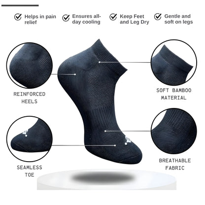 3_Pair Set Unisex Casual Cotton Printed Low Cut Socks (Multicolor)