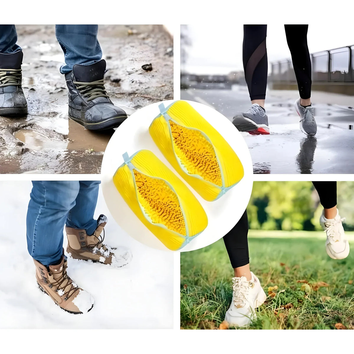 Pack of 2 Shoe Washing Machine Bag (Yellow)