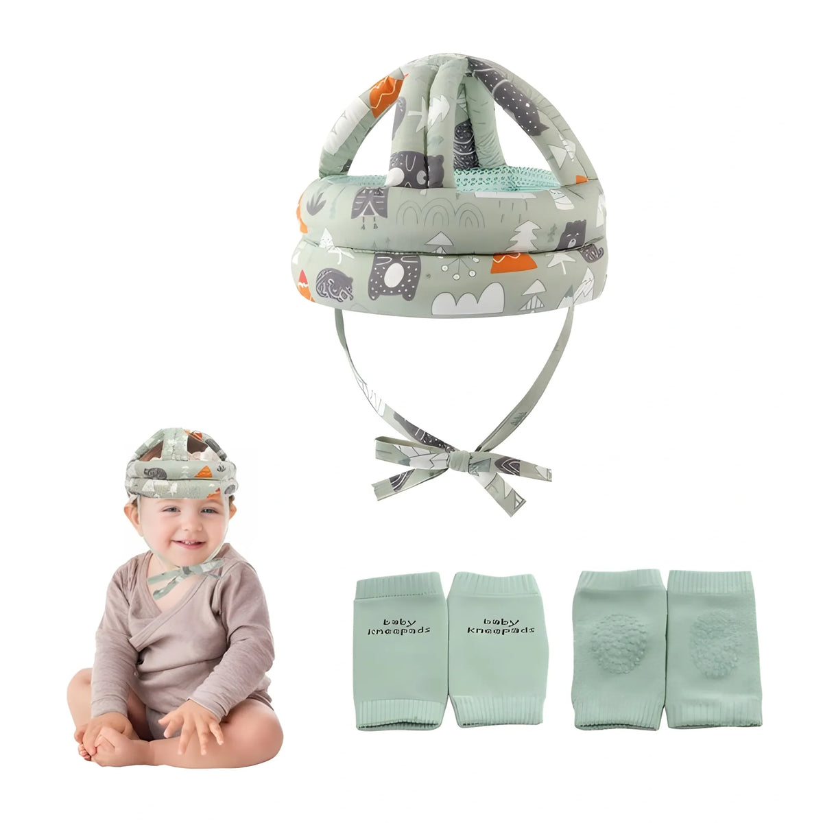 Baby Safety Helmet (Green)