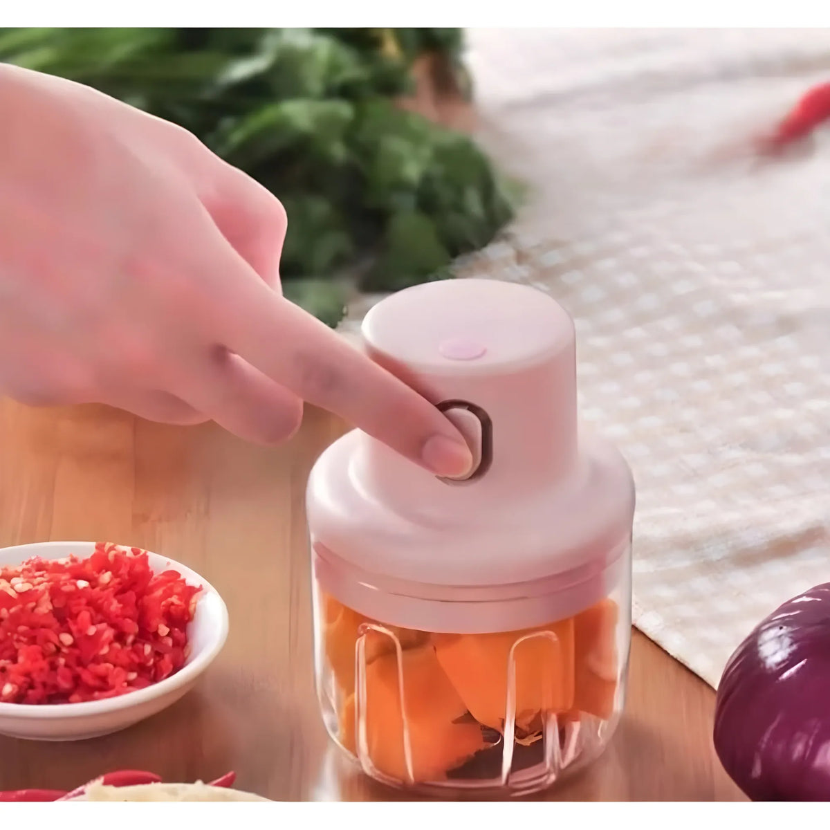 USB Garlic Chopper (Pink)