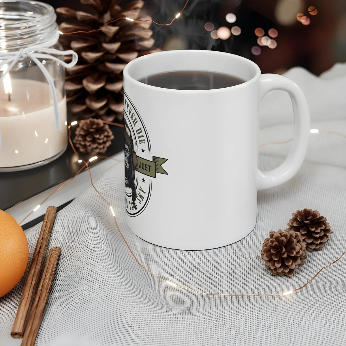 Ceramic Gorila Desing Printed Coffee Mug (Color: White, Capacity:330ml)