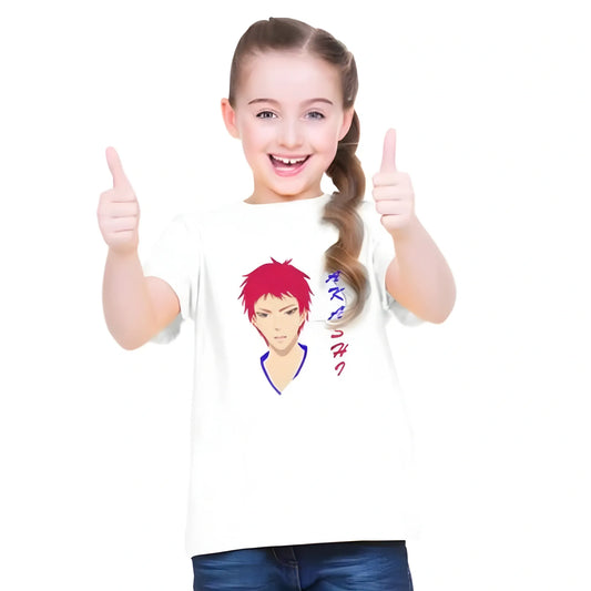 Girls Cotton Akashi Half Sleeve TShirt (White)