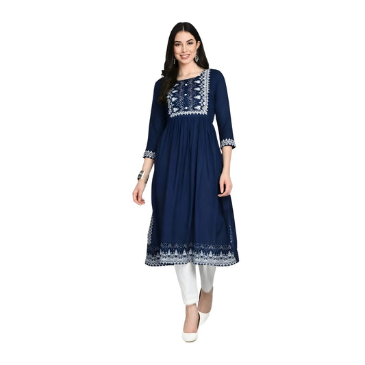 Zafira Casual Rayon -th Sleeves Kurti