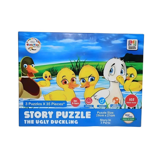 Vihana _Pcs Set Ugly Ducklingg Story Puzzle | Cardboard | Educational Toys | + Years
