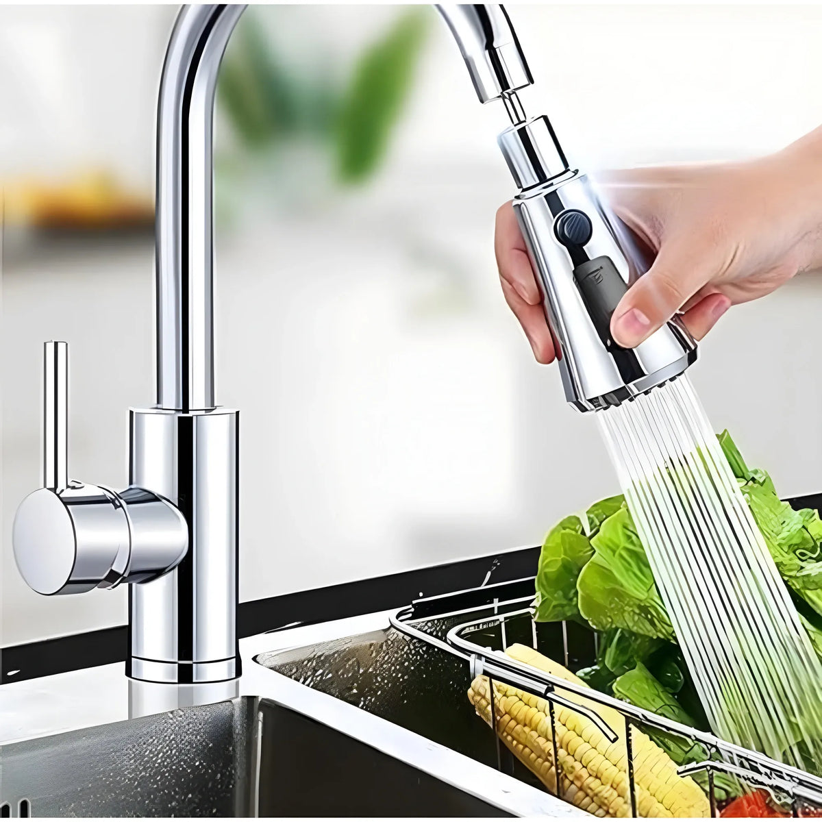 360 Degree Movable Faucet (Silver)