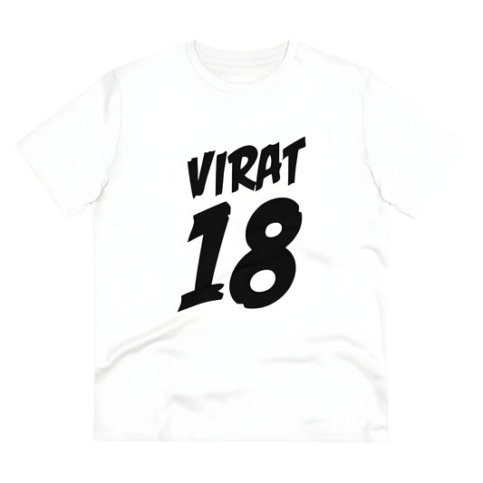 Men's PC Cotton Cricket Design Printed T Shirt (Color: White, Thread Count: 180GSM)