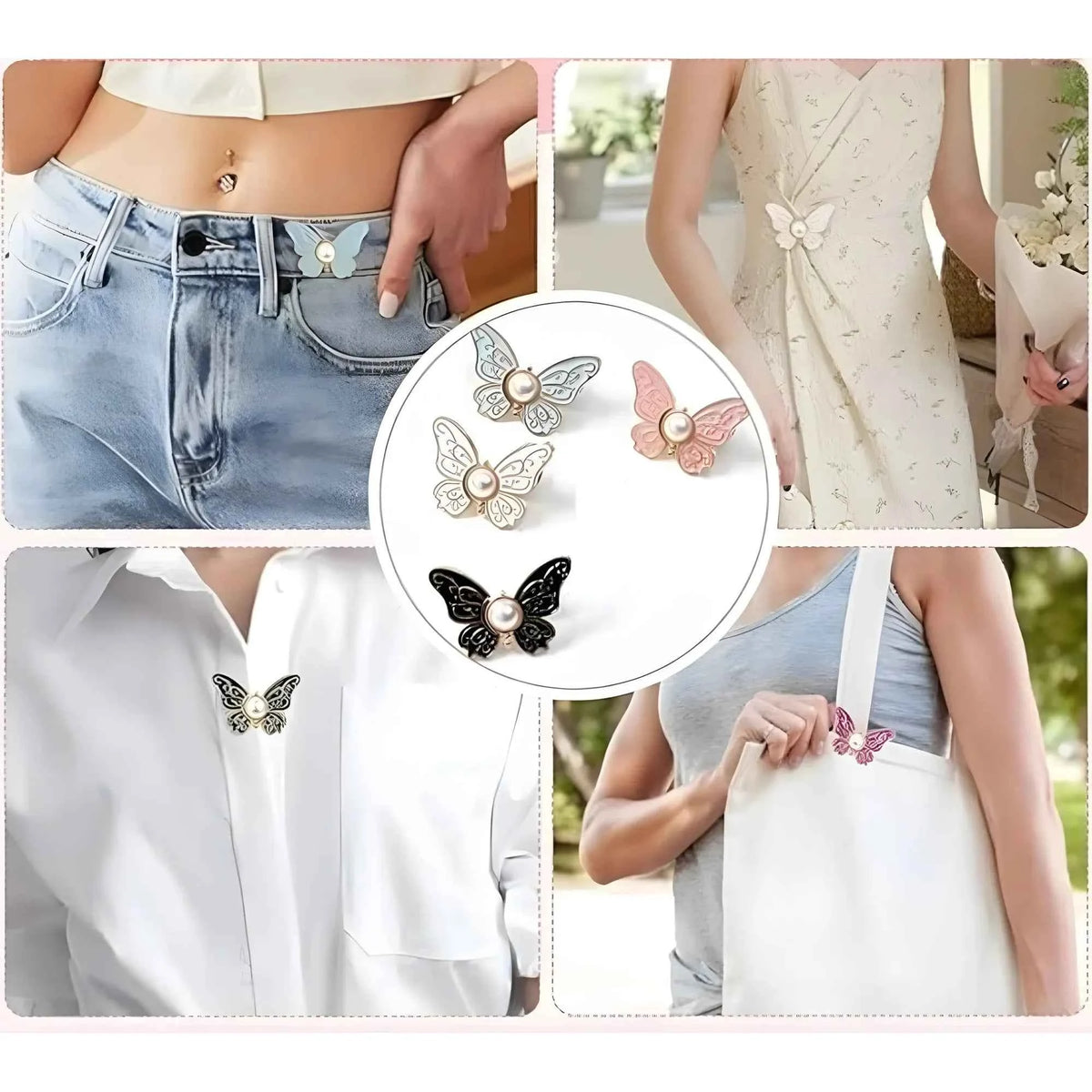 Nivara Jeans Clip Butterfly Pack of 3