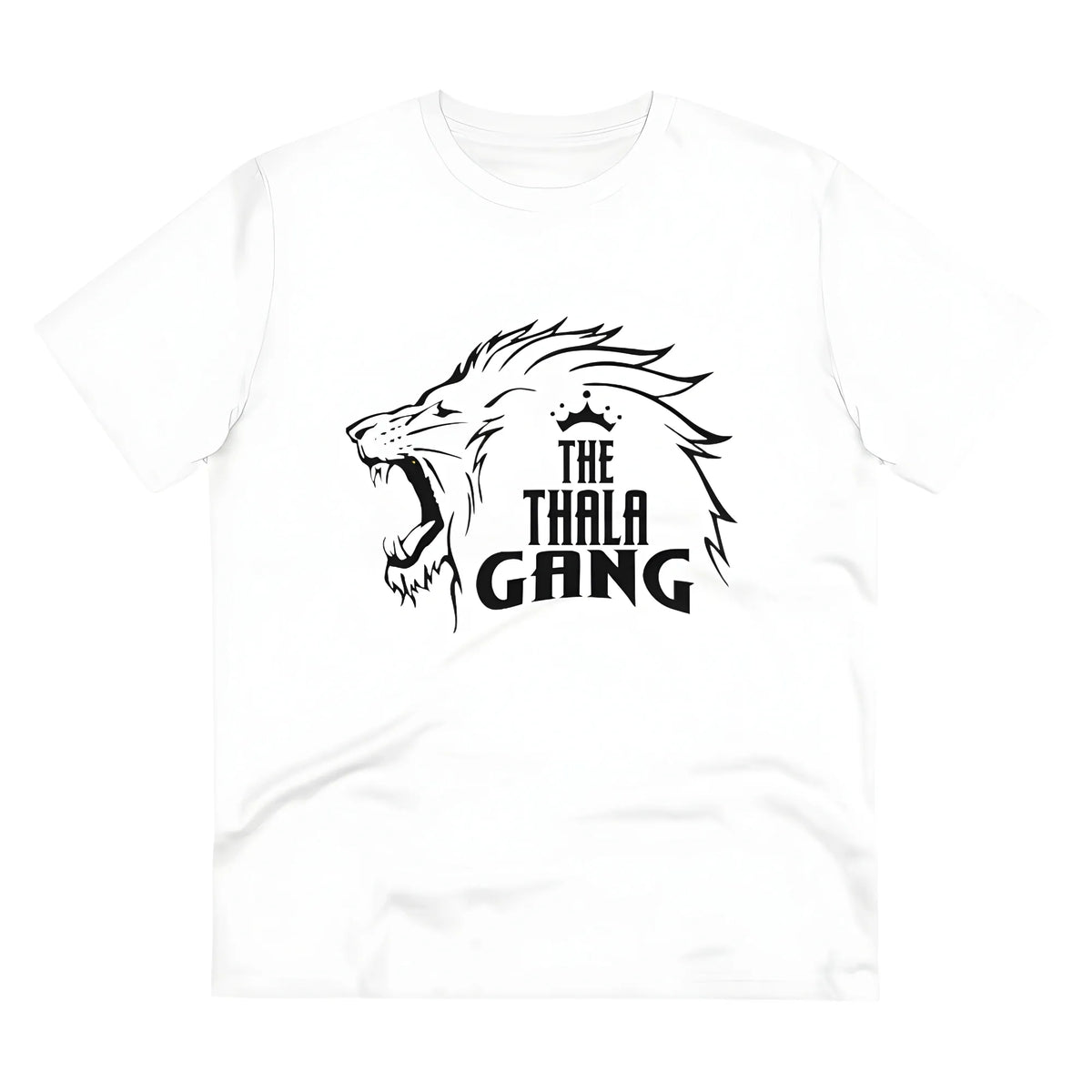 Men's PC Cotton Cricket Design Printed T Shirt (Color: White, Thread Count: 180GSM)