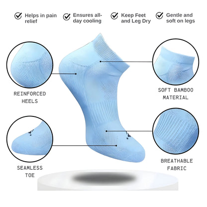 3_Pair Set Unisex Casual Cotton Printed Low Cut Socks (Multicolor)