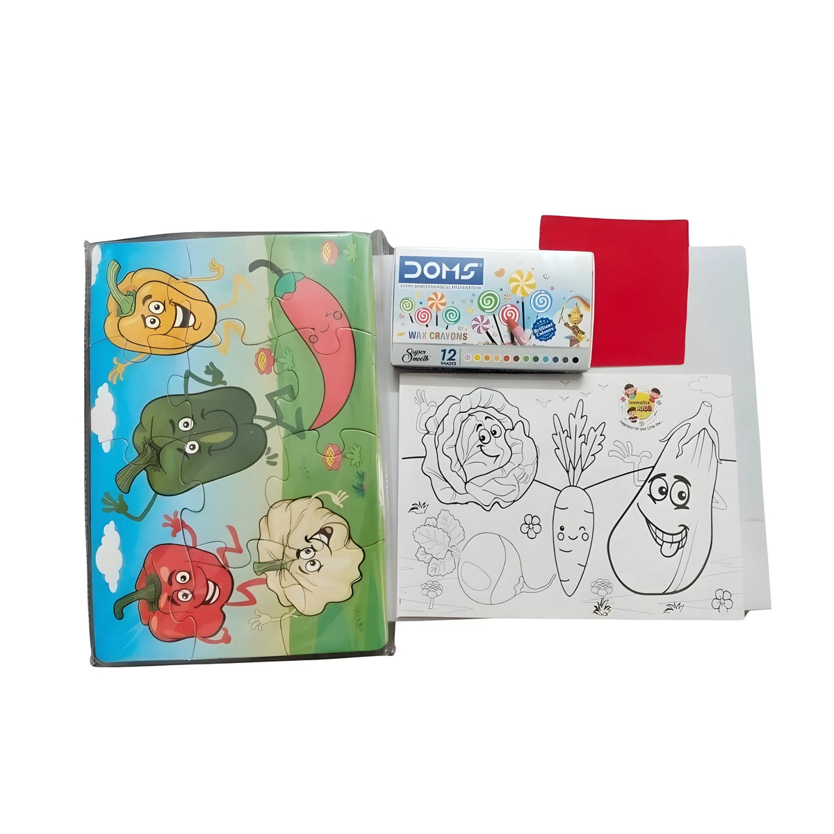 2 In 1 Puzzle &amp; Colors Vegetable |   Cardboard  |   Educational Toys| 3+ Years