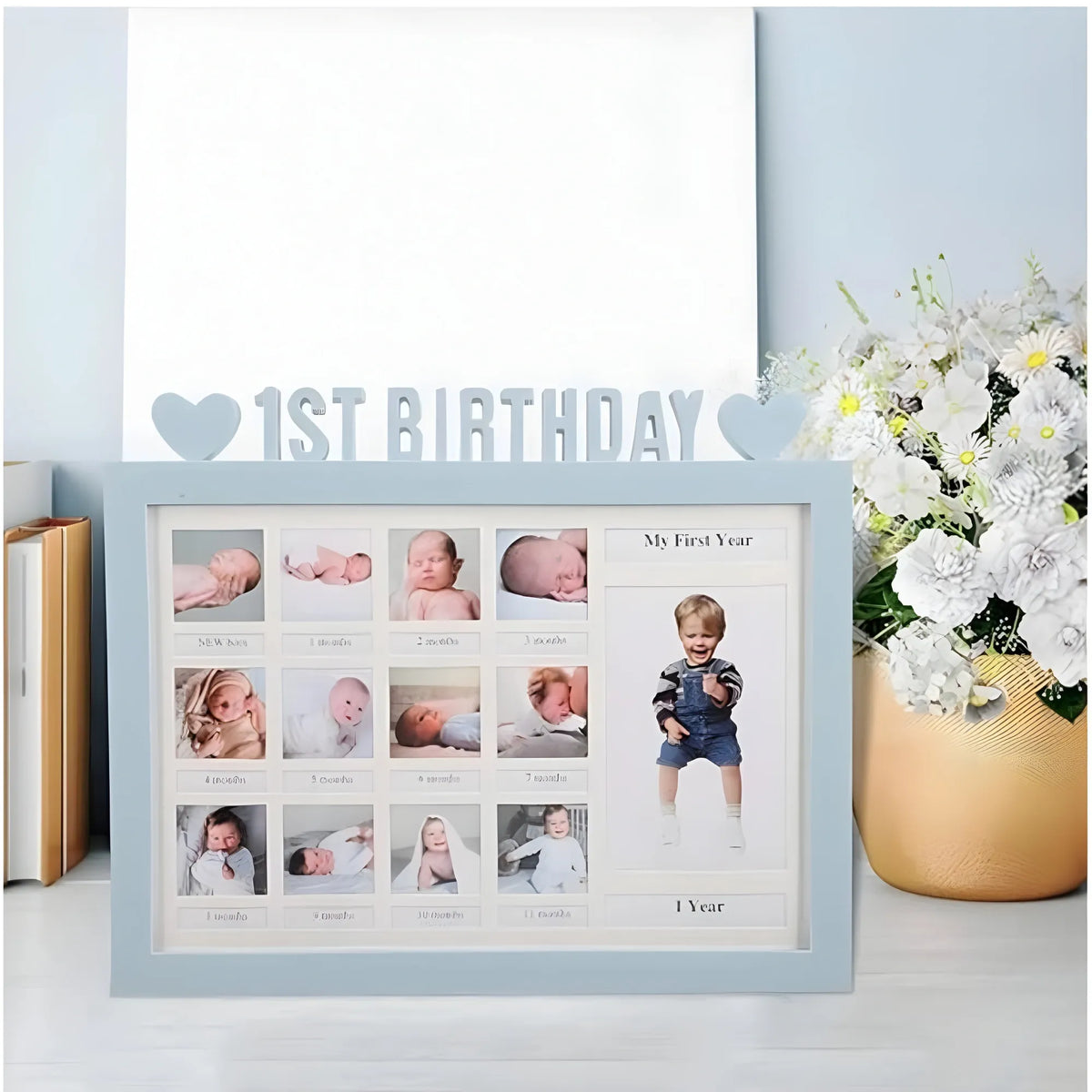 Acrylic First Year Baby Photo Frame (Multicolor)