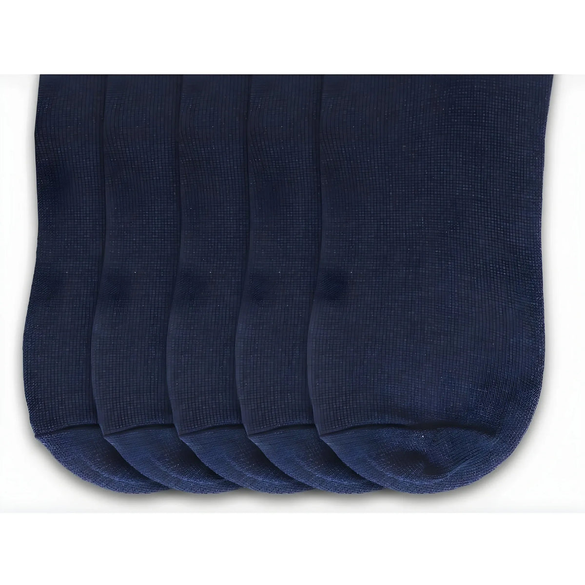 5 Pairs Unisex Casual Cotton Blended Solid Ankle length Socks (Navy)